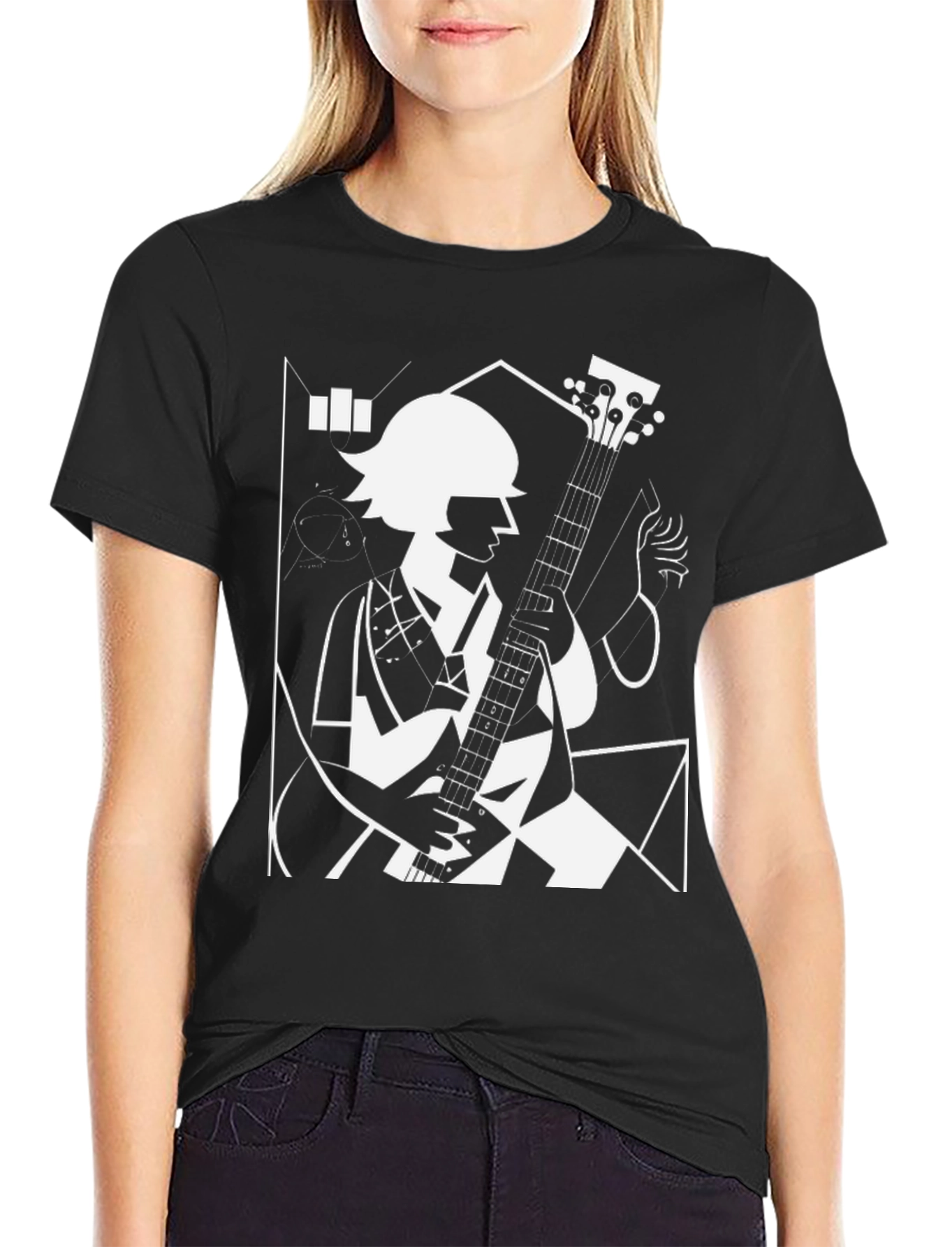 Abstract Guitarist Graphic Tee
