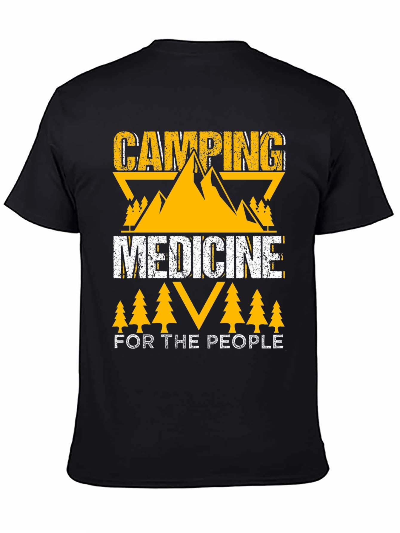 Camping Medicine For The People Black T-Shirt