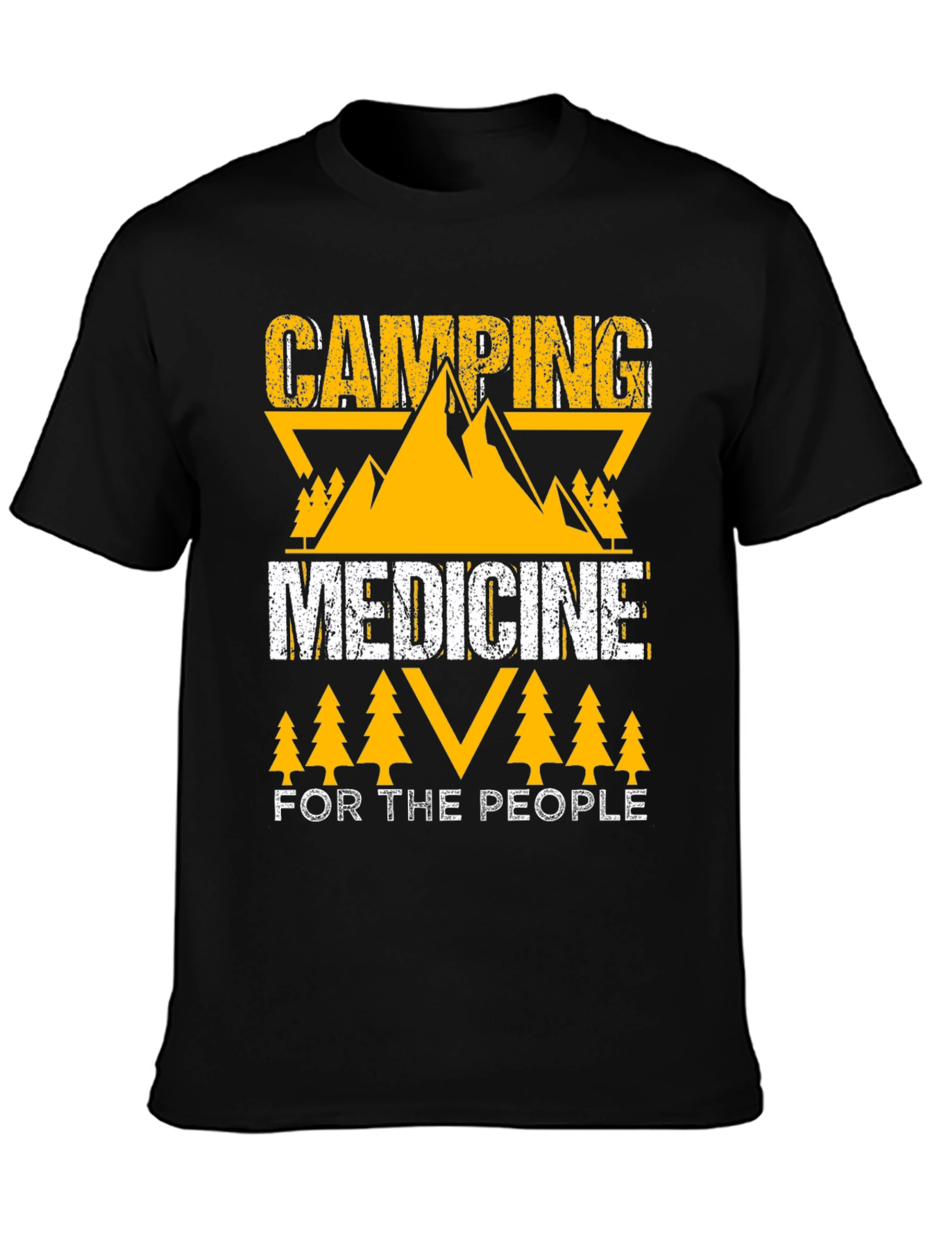 Camping Medicine For The People Black T-Shirt