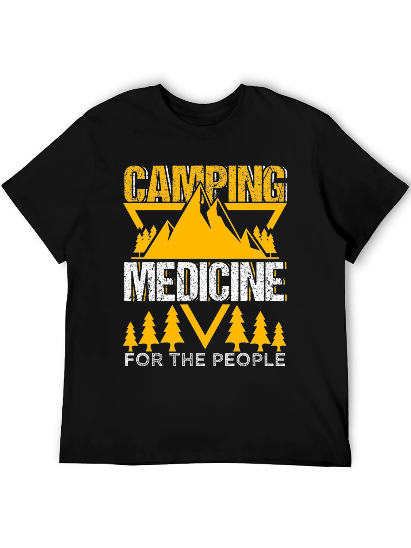 Camping Medicine For The People Black T-Shirt