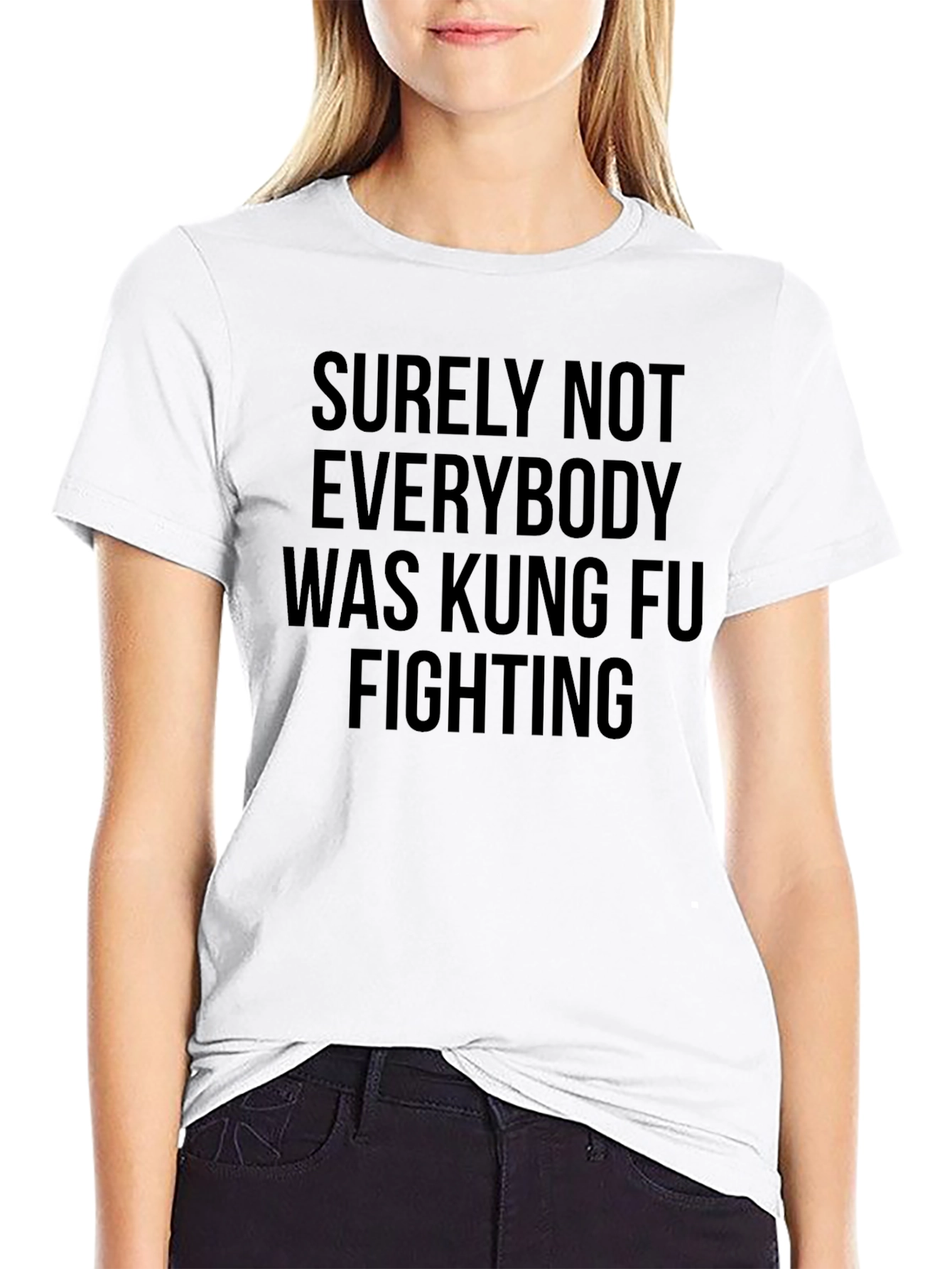 Kung Fu Fighting Slogan Graphic Tee
