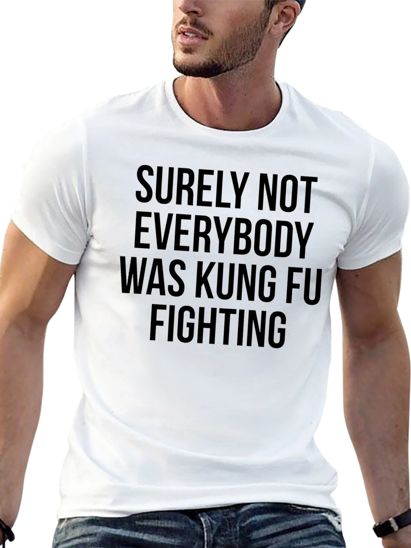 Kung Fu Fighting Slogan Graphic Tee