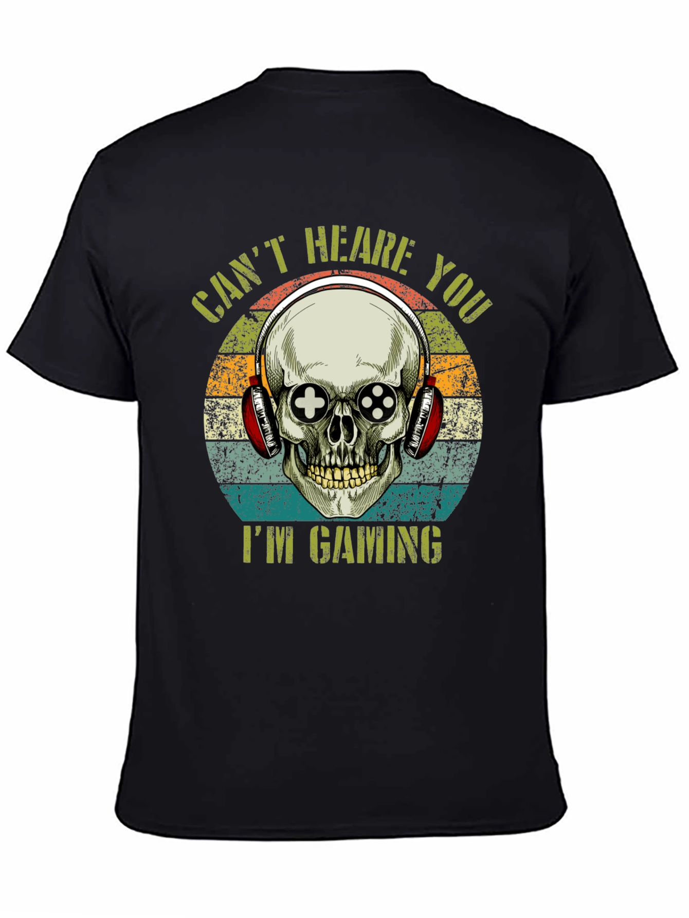 Gamer Skull T-Shirt: Cant Hear You Im Gaming!