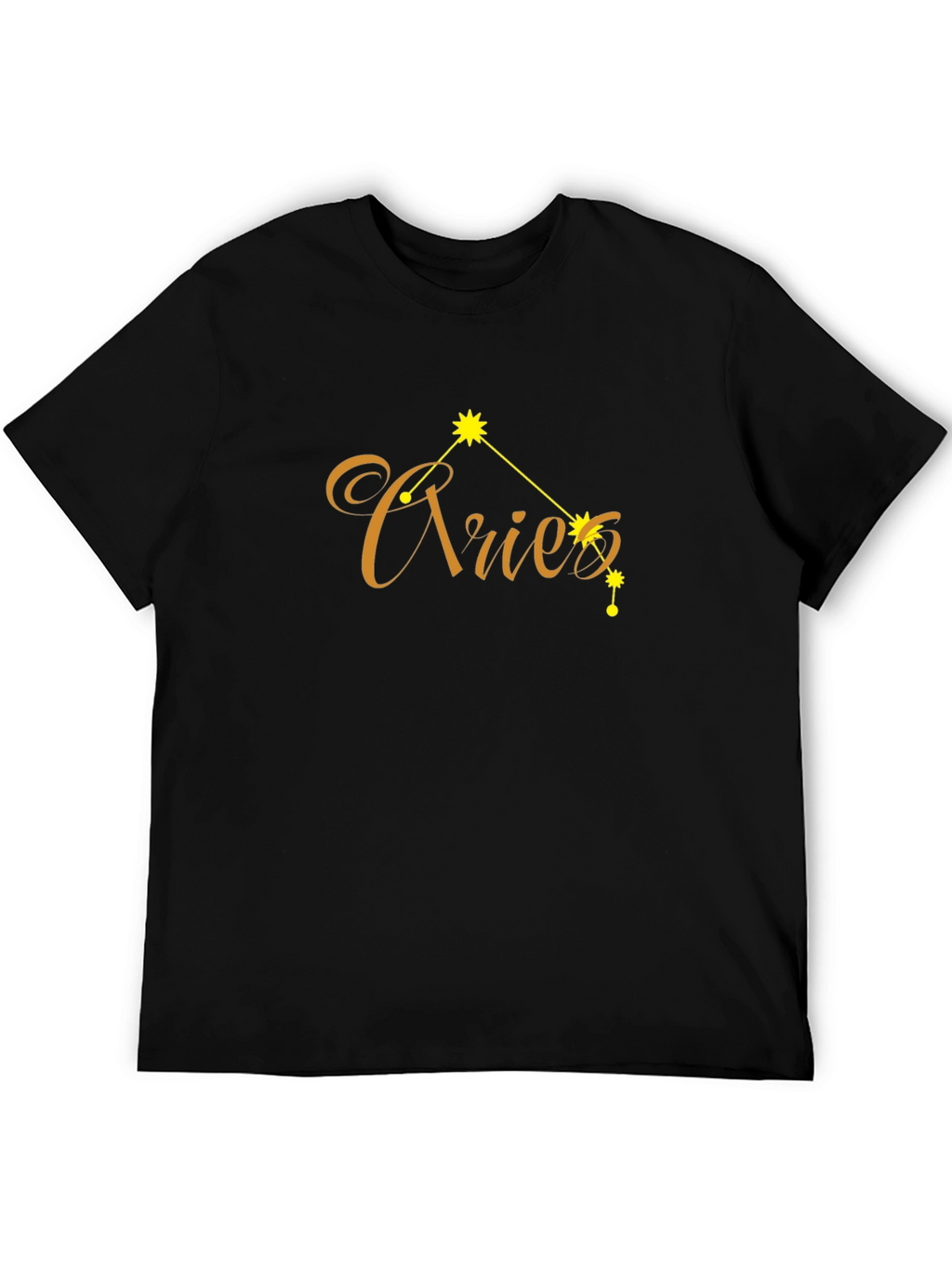 Aries Zodiac Sign Black T-Shirt