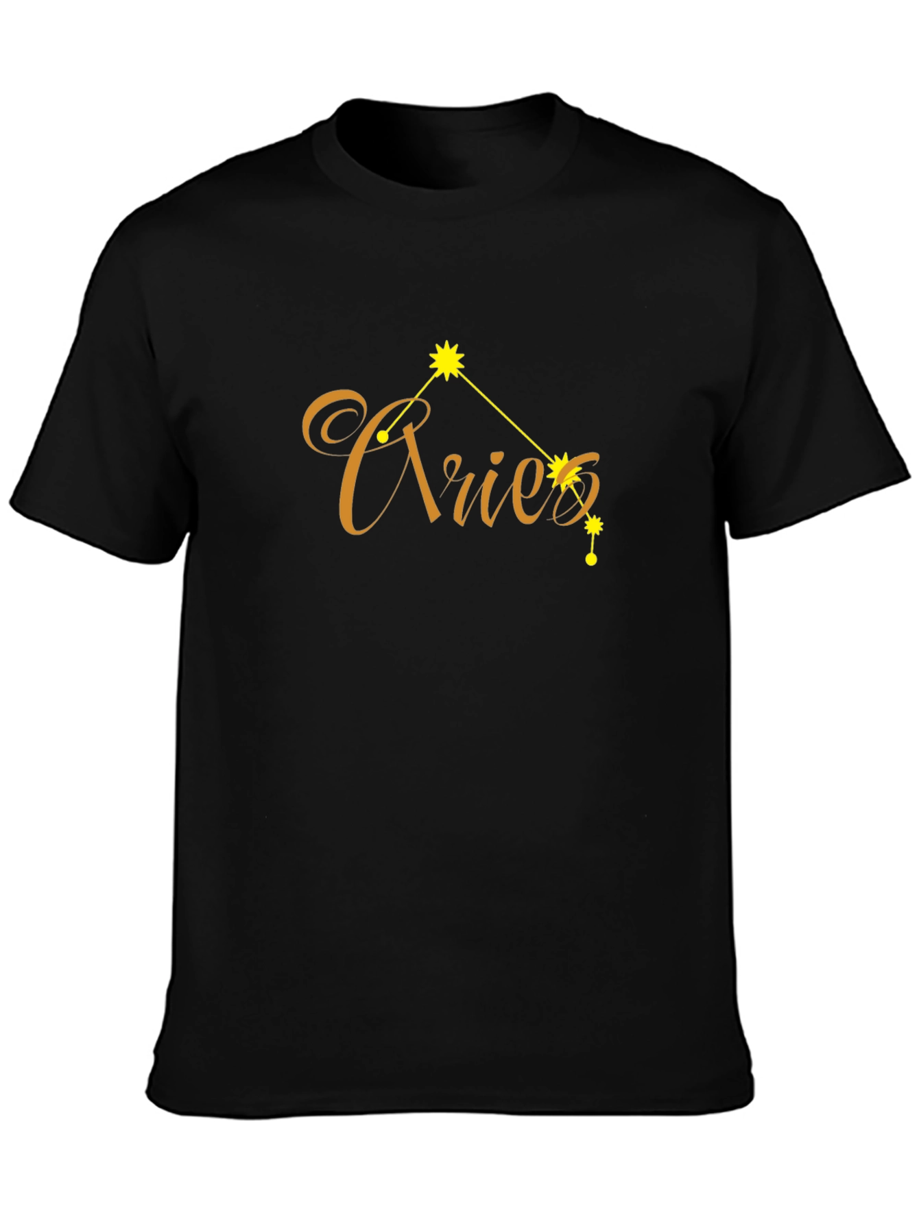 Aries Zodiac Sign Black T-Shirt