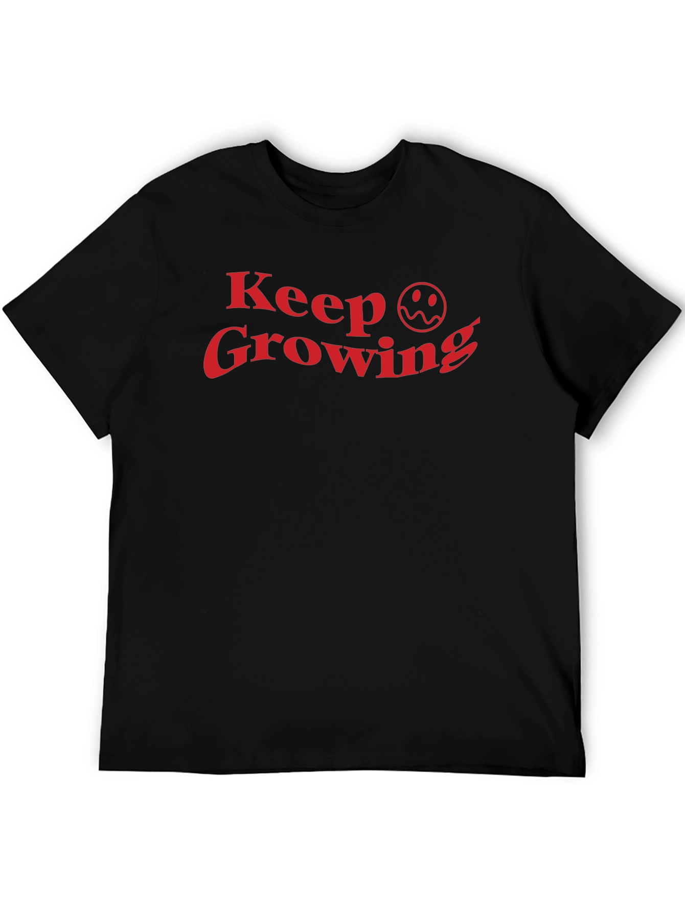 Keep Growing Black T-Shirt - Funny Graphic Tee