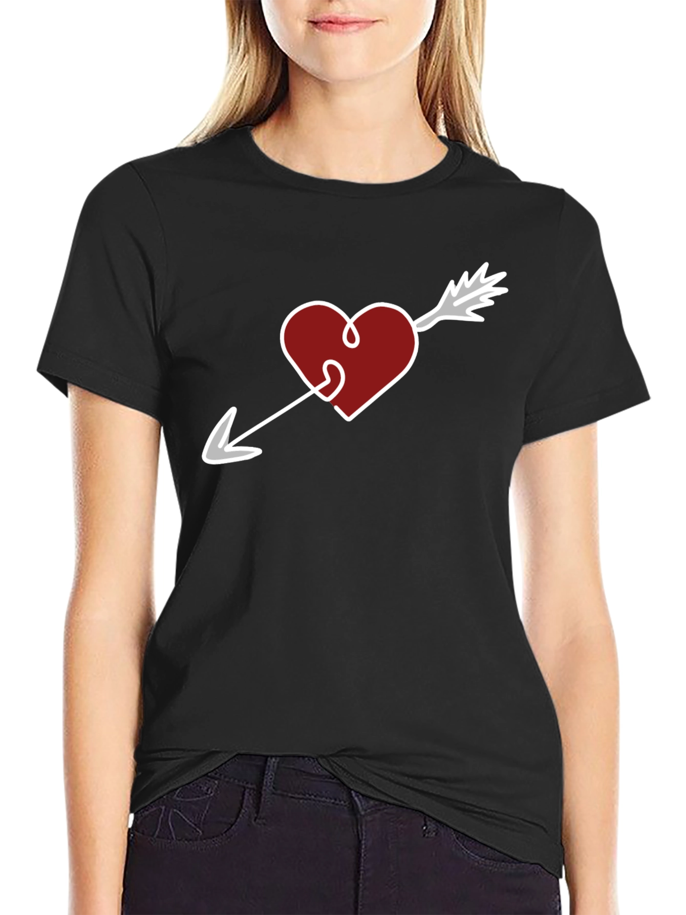 Heart & Arrow Graphic Tee - Valentines Day Special