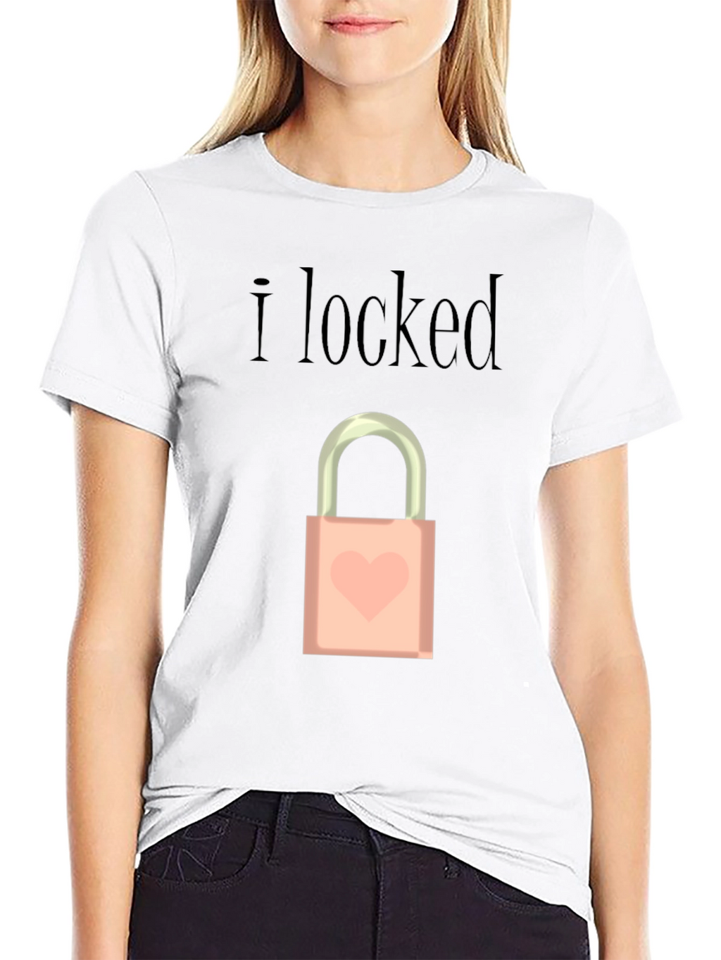 I Locked Heart Lock Graphic T-Shirt