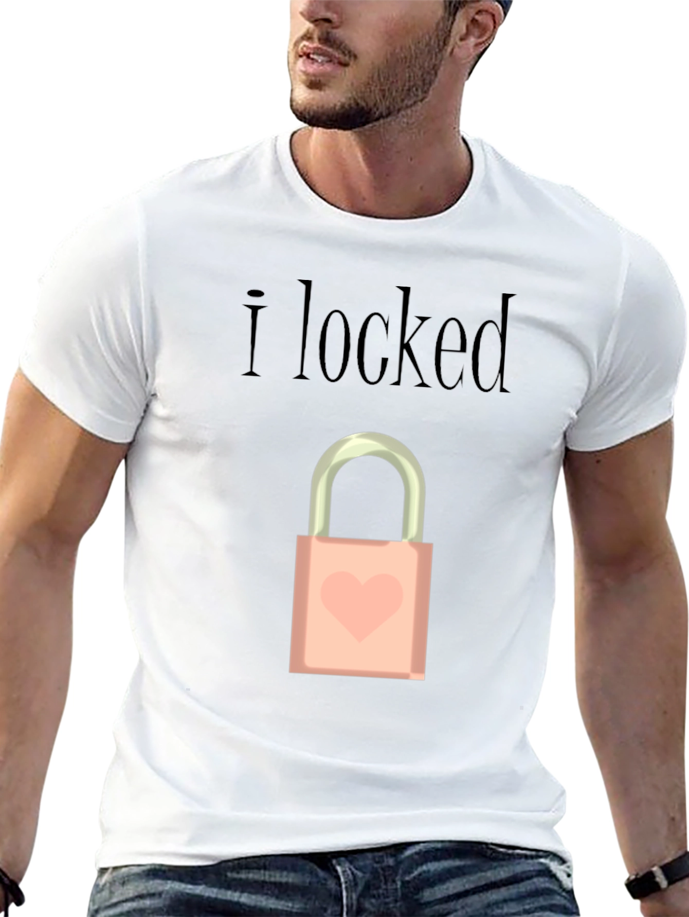 I Locked Heart Lock Graphic T-Shirt