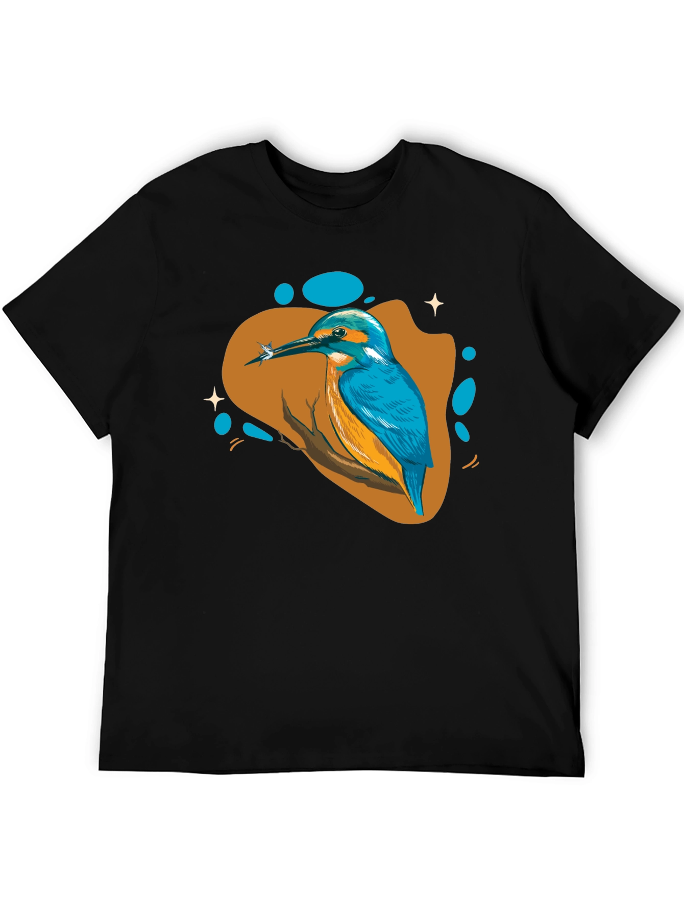 Kingfisher Bird Graphic Tee - Nature Inspired Design
