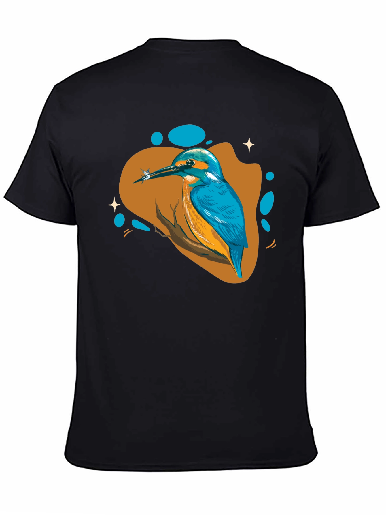 Kingfisher Bird Graphic Tee - Nature Inspired Design