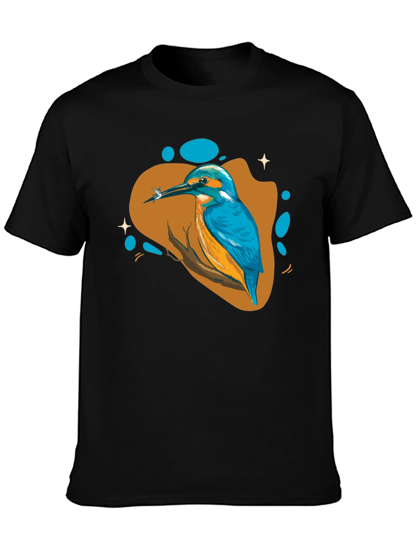 Kingfisher Bird Graphic Tee - Nature Inspired Design