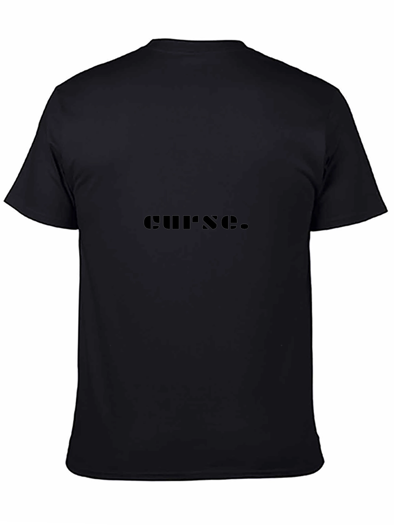 Curse Graphic Tee - Black Cotton Crew Neck T-Shirt