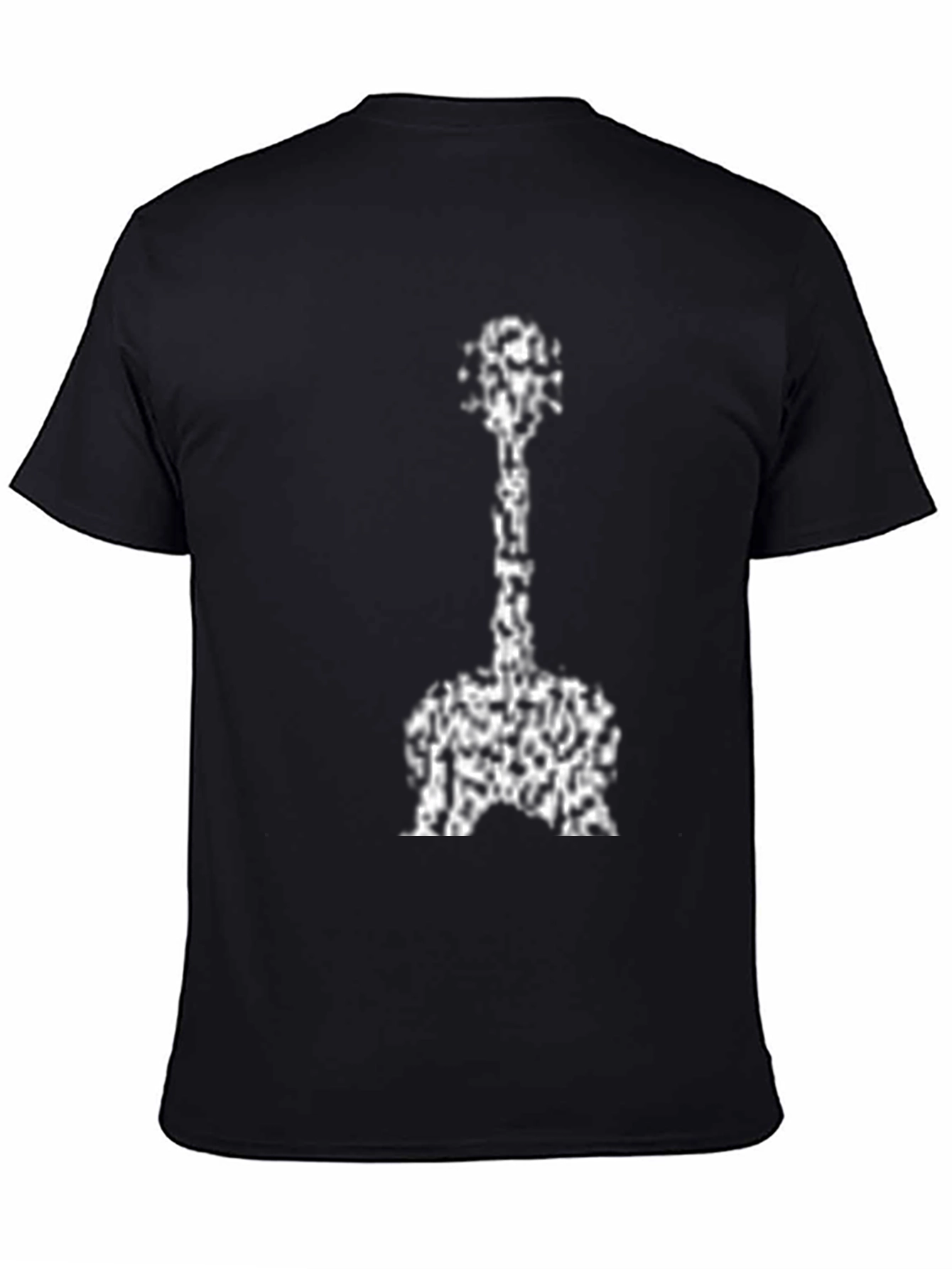 Abstract Guitar Graphic Tee - Black Cotton Blend