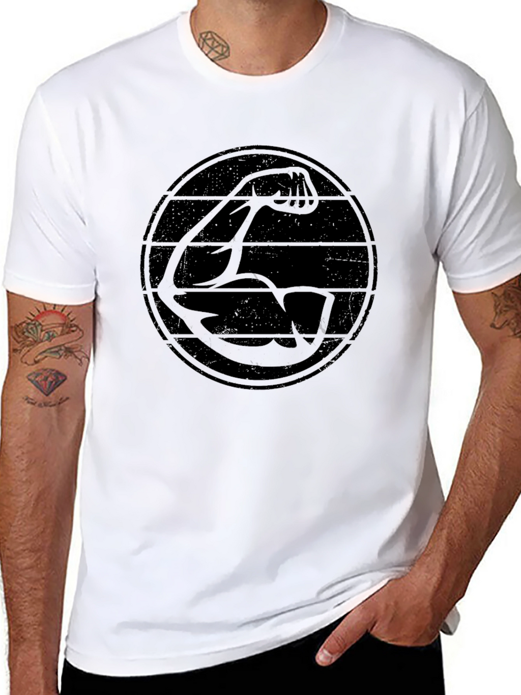 Graphic Muscle Tee - Black