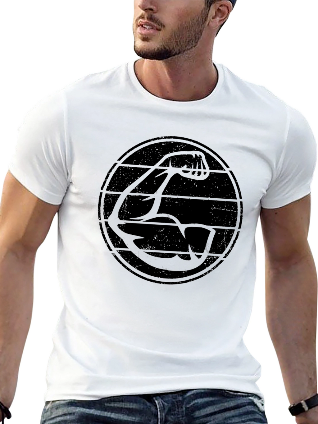 Graphic Muscle Tee - Black