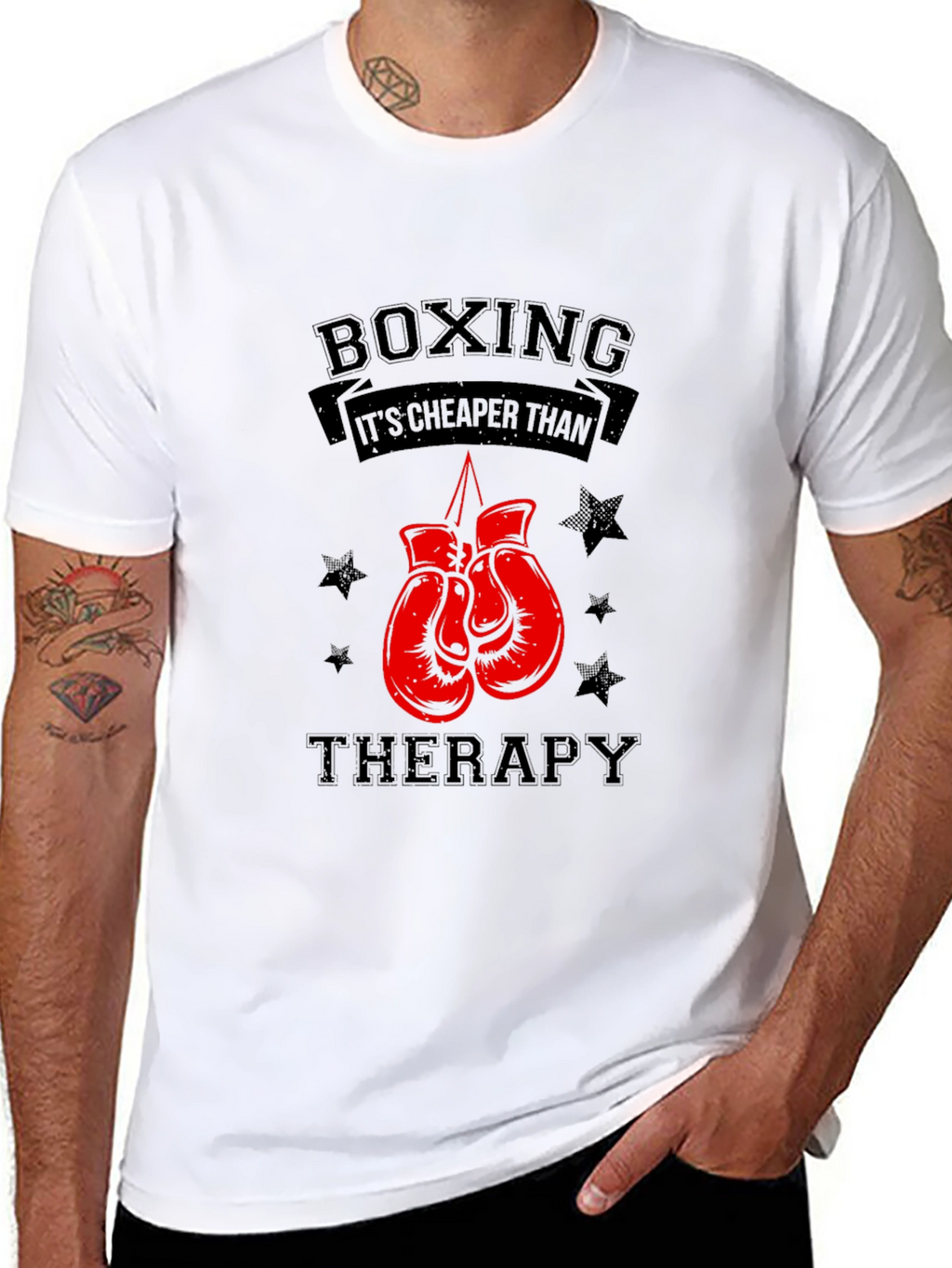 Boxing Therapy Graphic Tee - Black