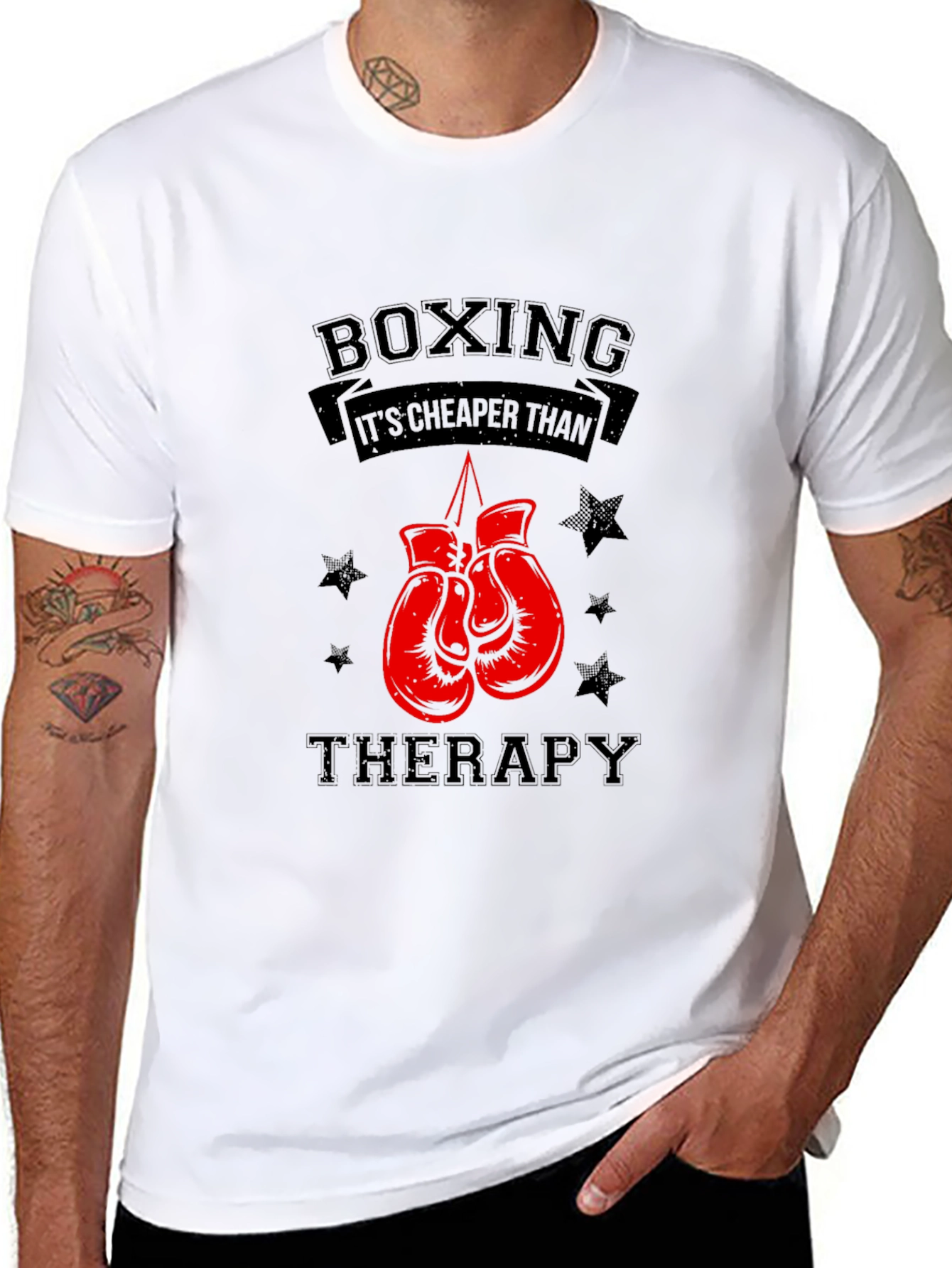 Boxing Therapy Graphic Tee - Black