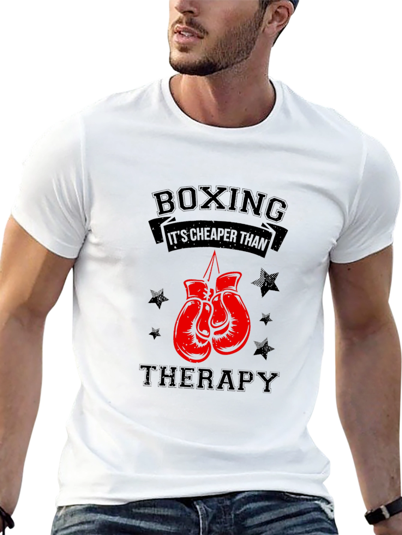 Boxing Therapy Graphic Tee - Black