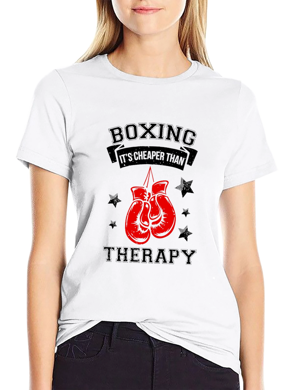 Boxing Therapy Graphic Tee - Black