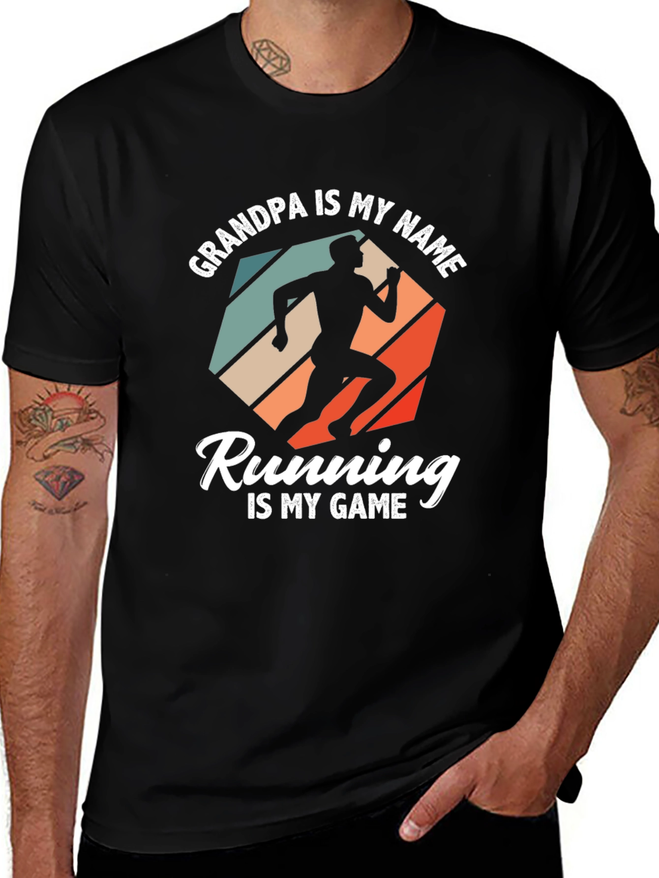 Grandpa Running T-Shirt - Sporty Grandpa Gift