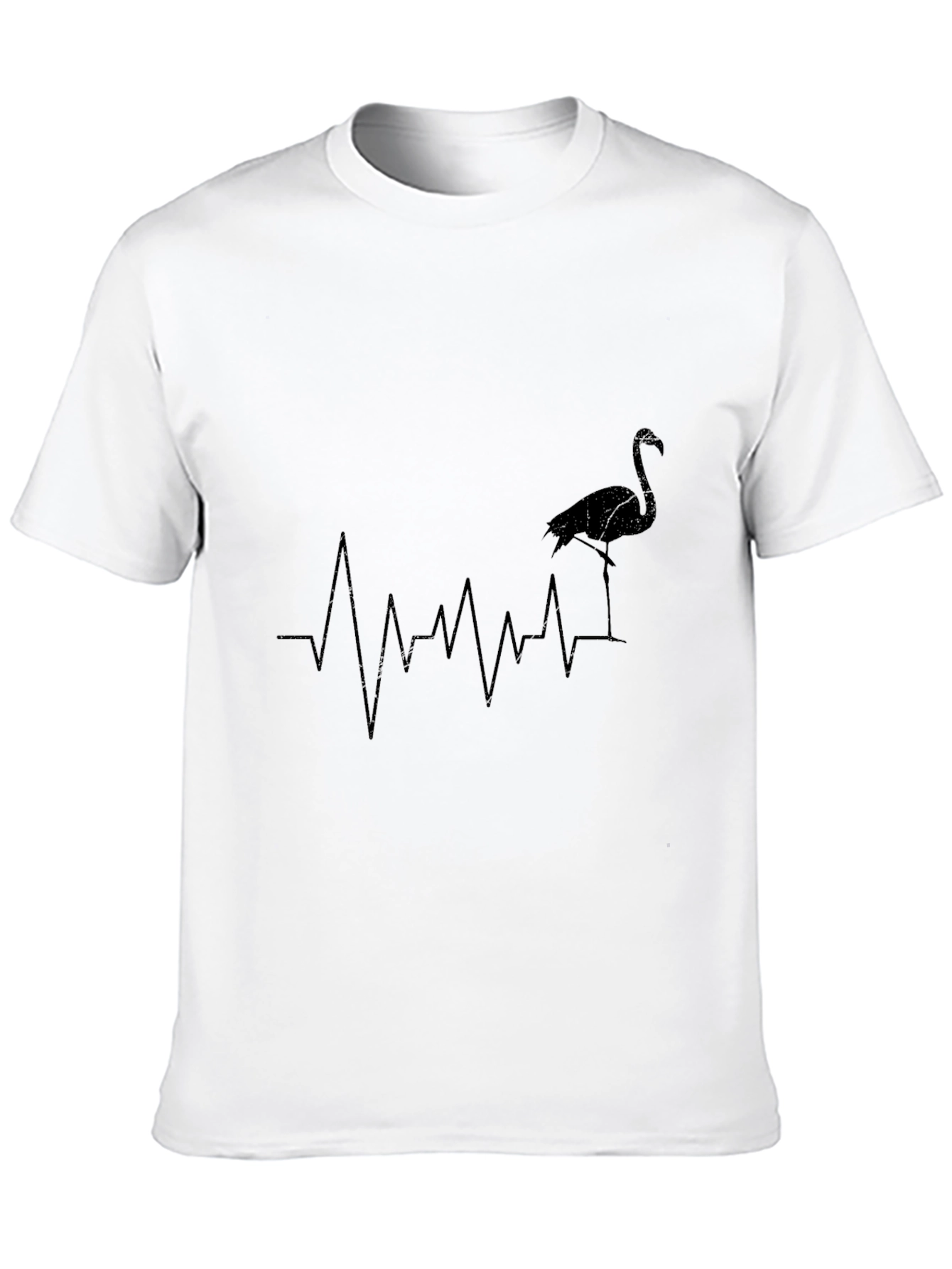 Flamingo Heartbeat T-Shirt - Stylish Graphic Tee