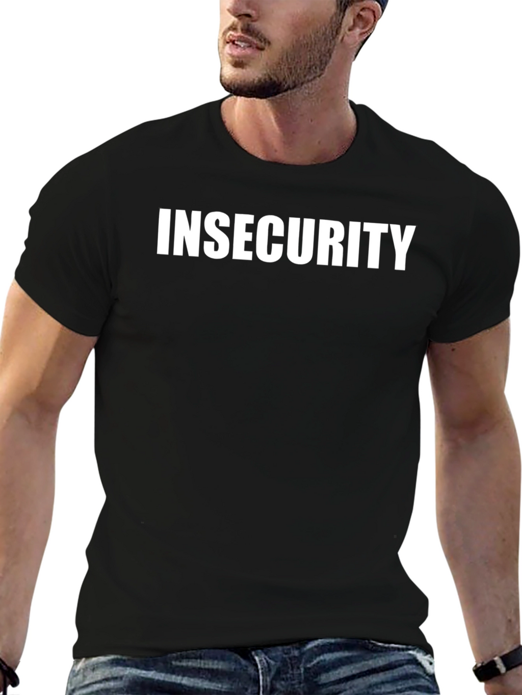 Insecurity Black T-Shirt - Bold Statement Tee