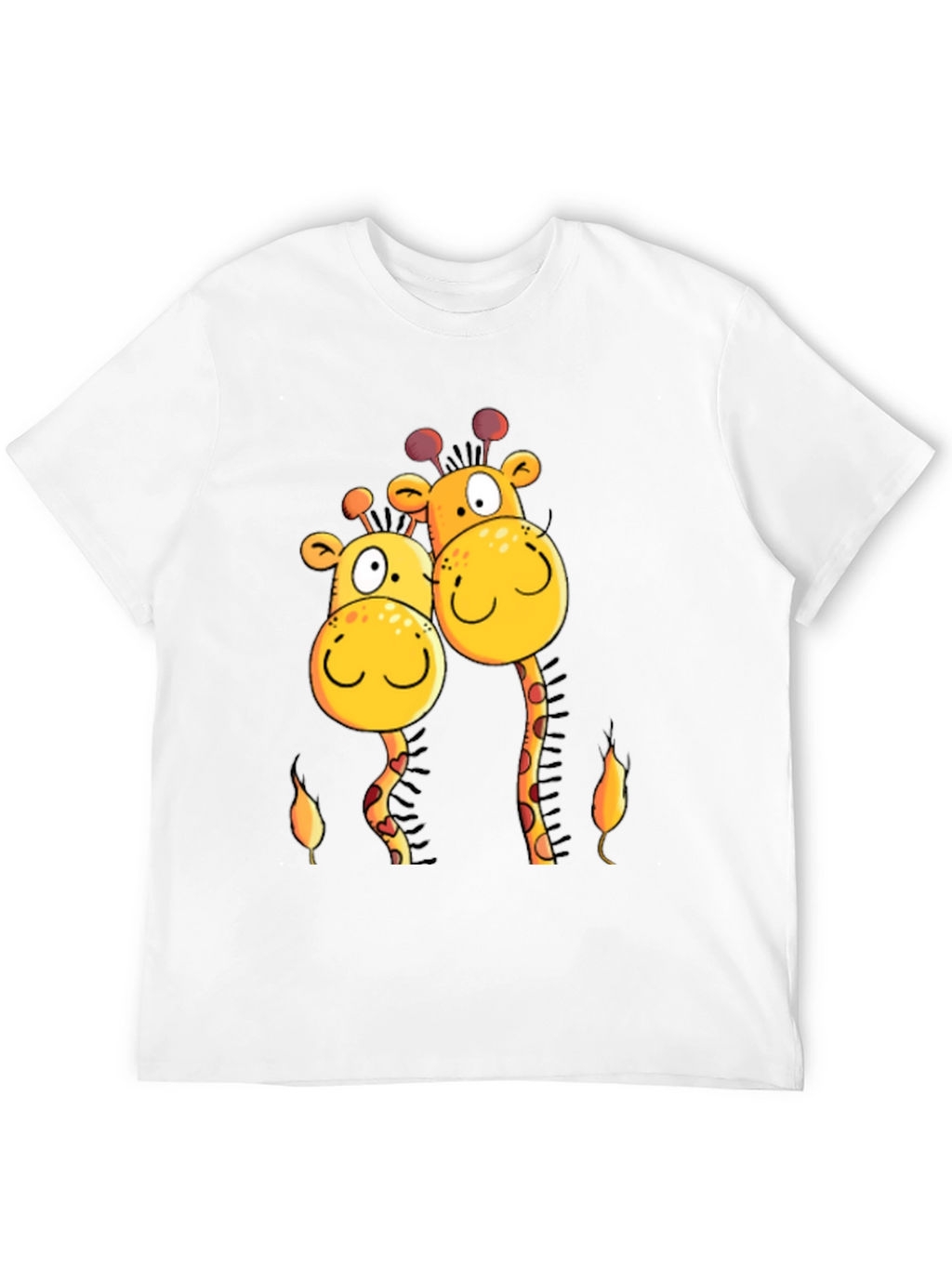 Giraffe Love T-Shirt -  Cartoon Animal Tee