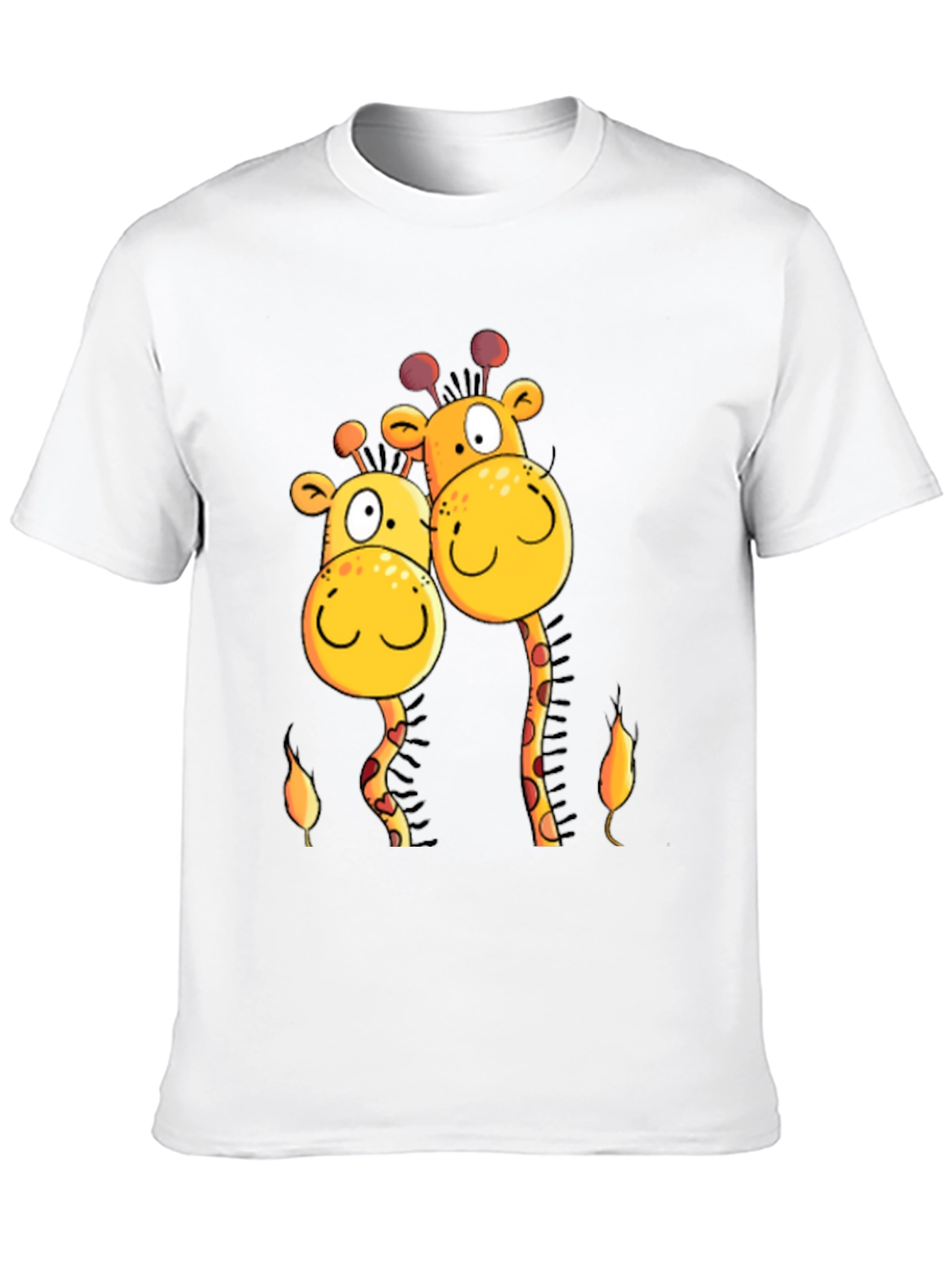 Giraffe Love T-Shirt -  Cartoon Animal Tee