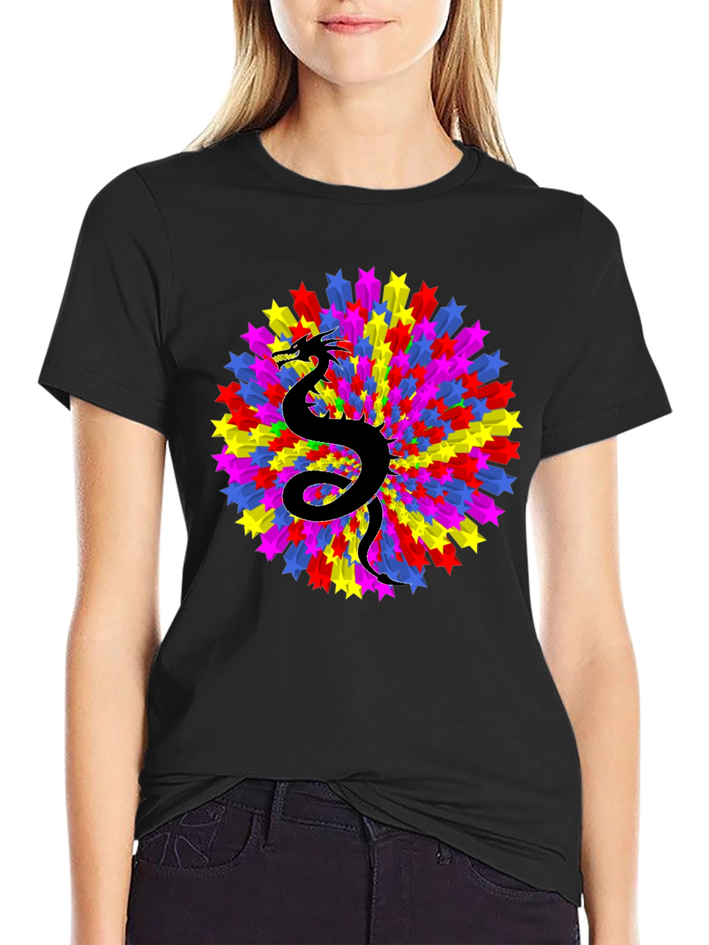 Dragon Starburst Black T-Shirt