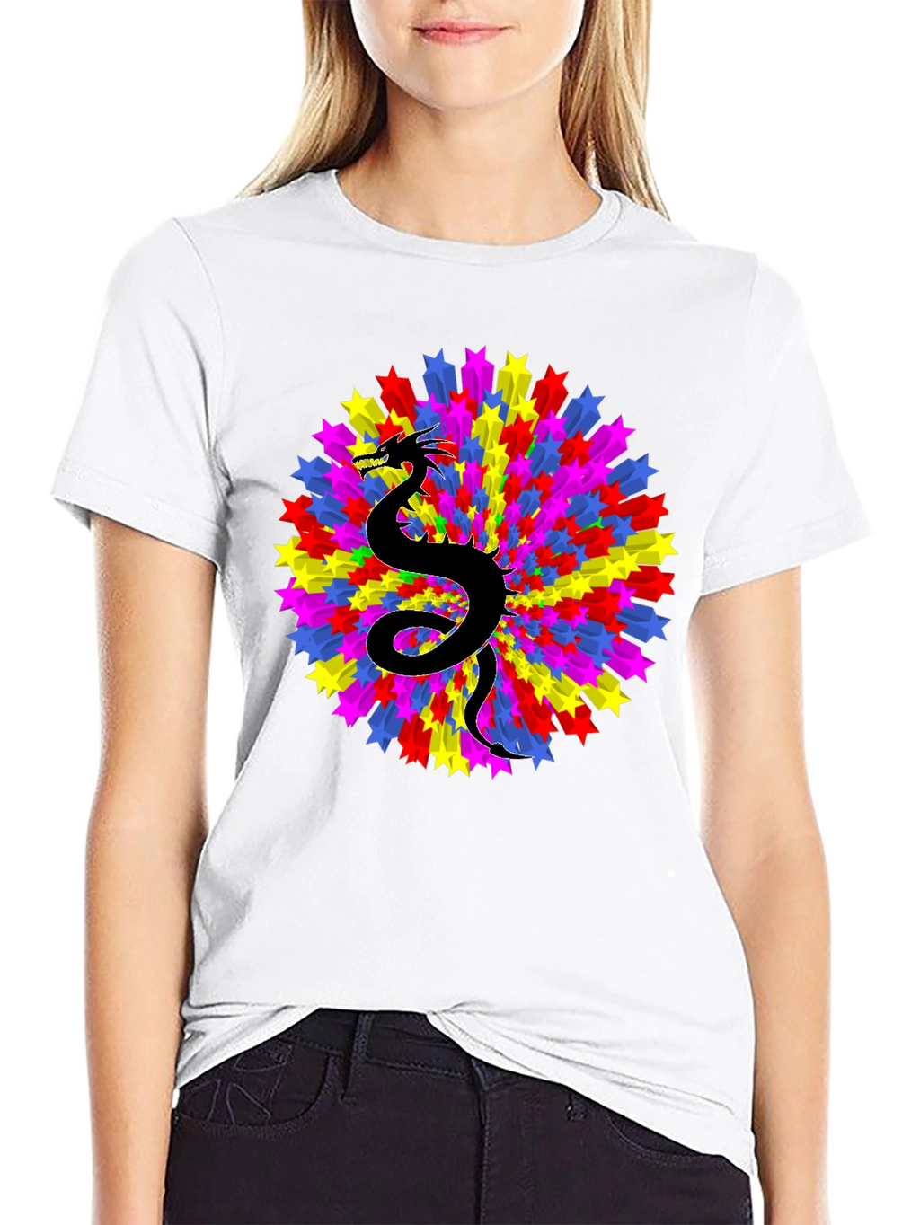 Dragon Starburst Black T-Shirt
