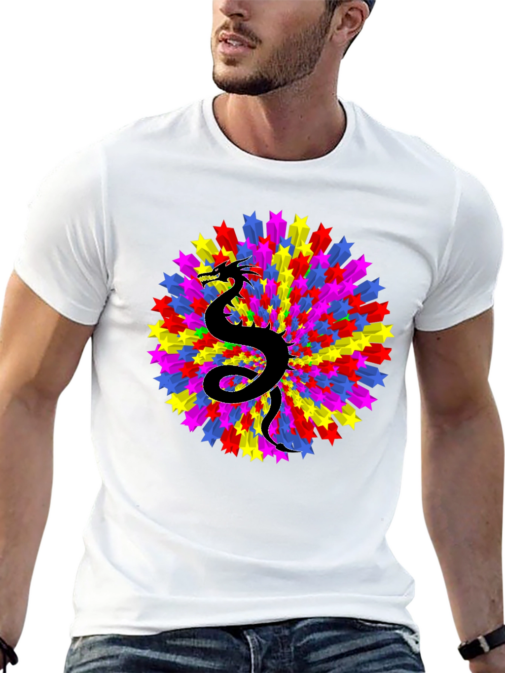 Dragon Starburst Black T-Shirt