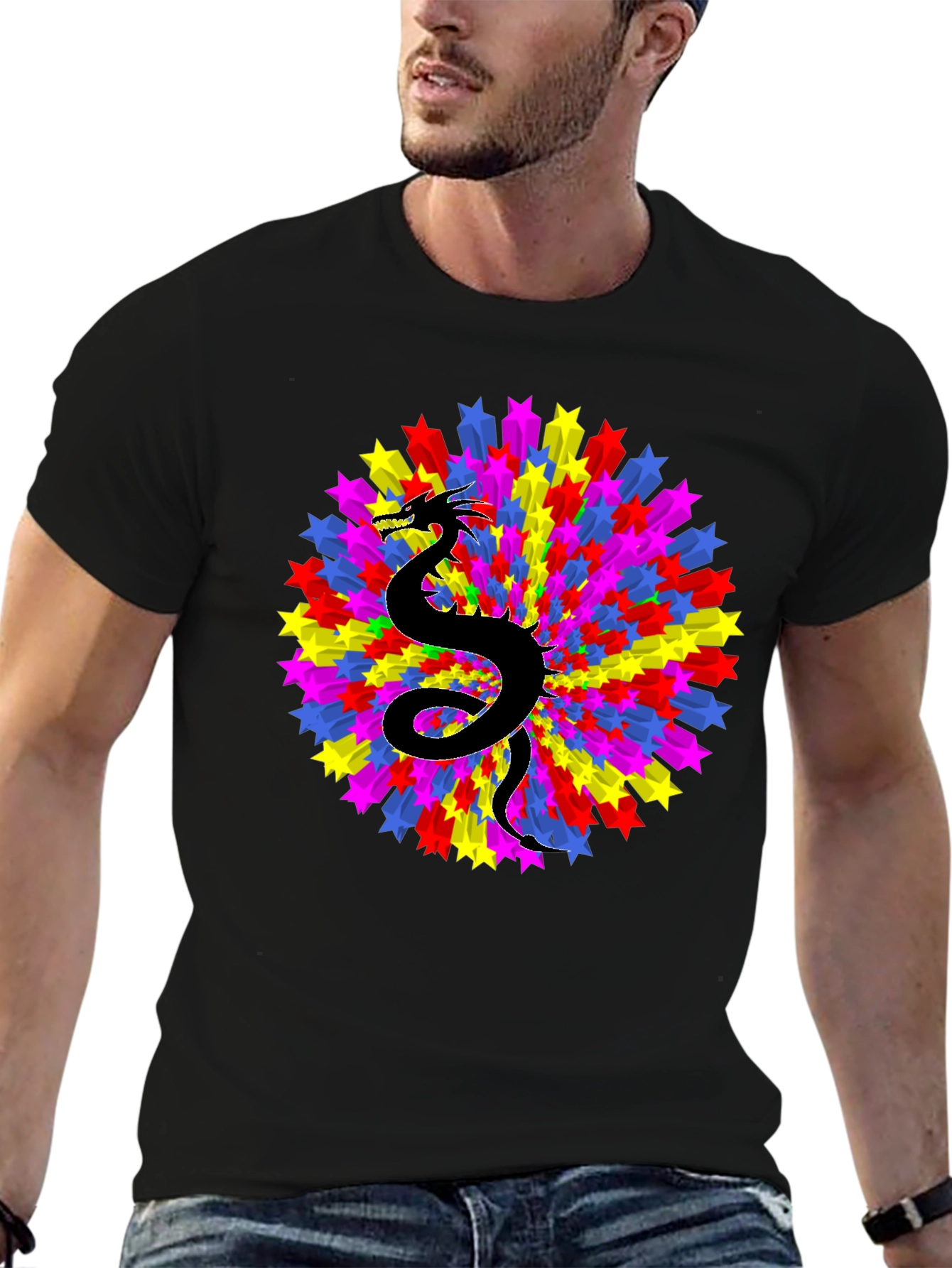 Dragon Starburst Black T-Shirt