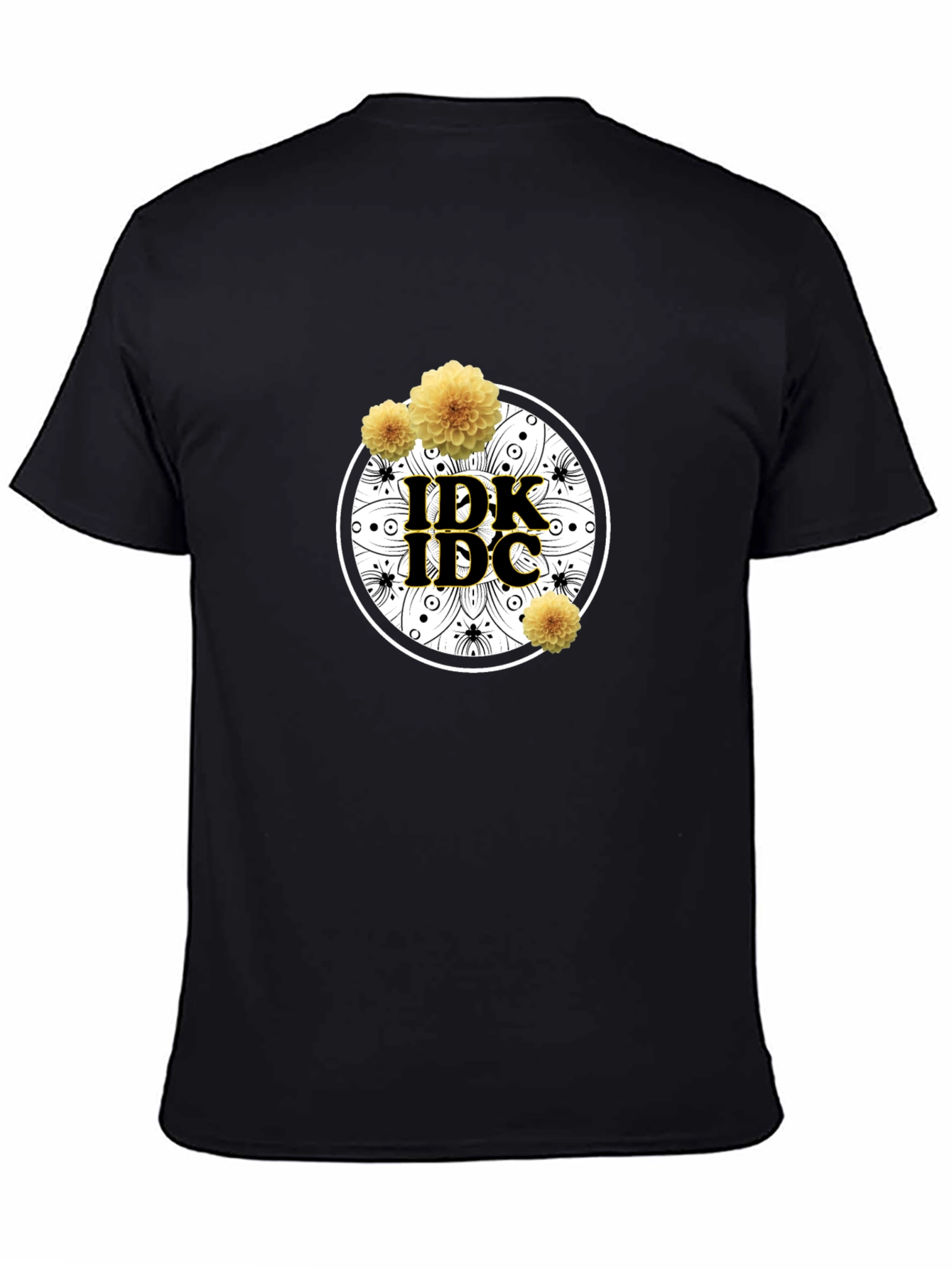 IDK IDC Graphic Tee - Casual Black T-Shirt