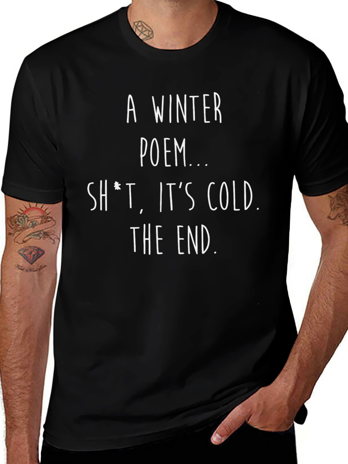 Funny Winter Poem Graphic T-Shirt - Its Cold!