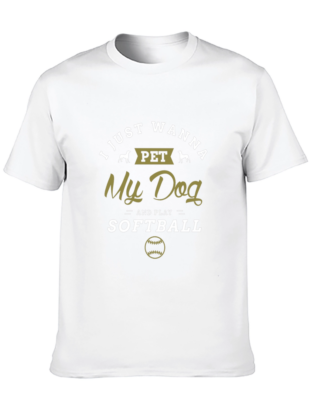 Dog and Softball Graphic Tee