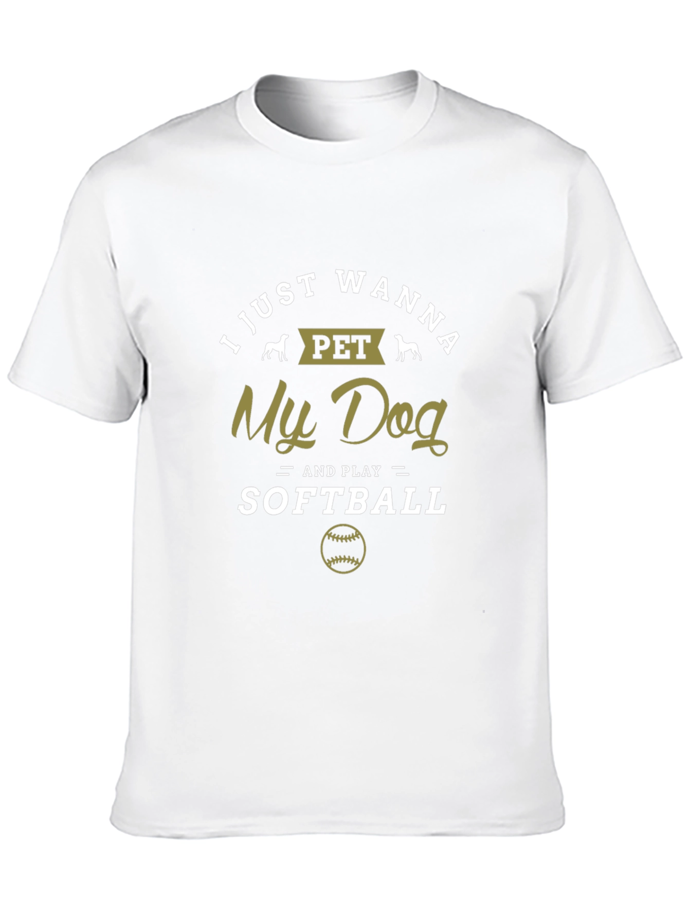 Dog and Softball Graphic Tee