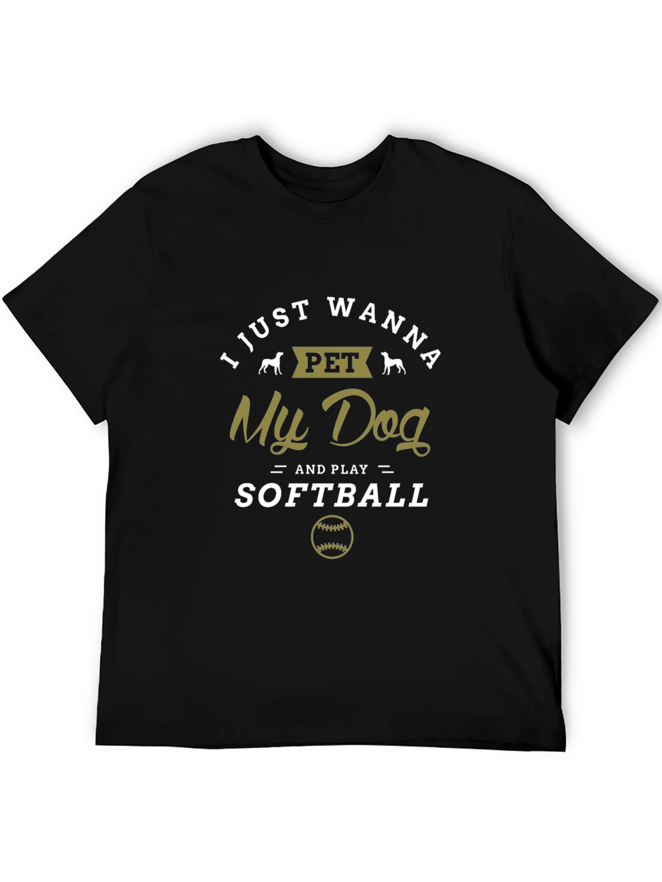 Dog and Softball Graphic Tee