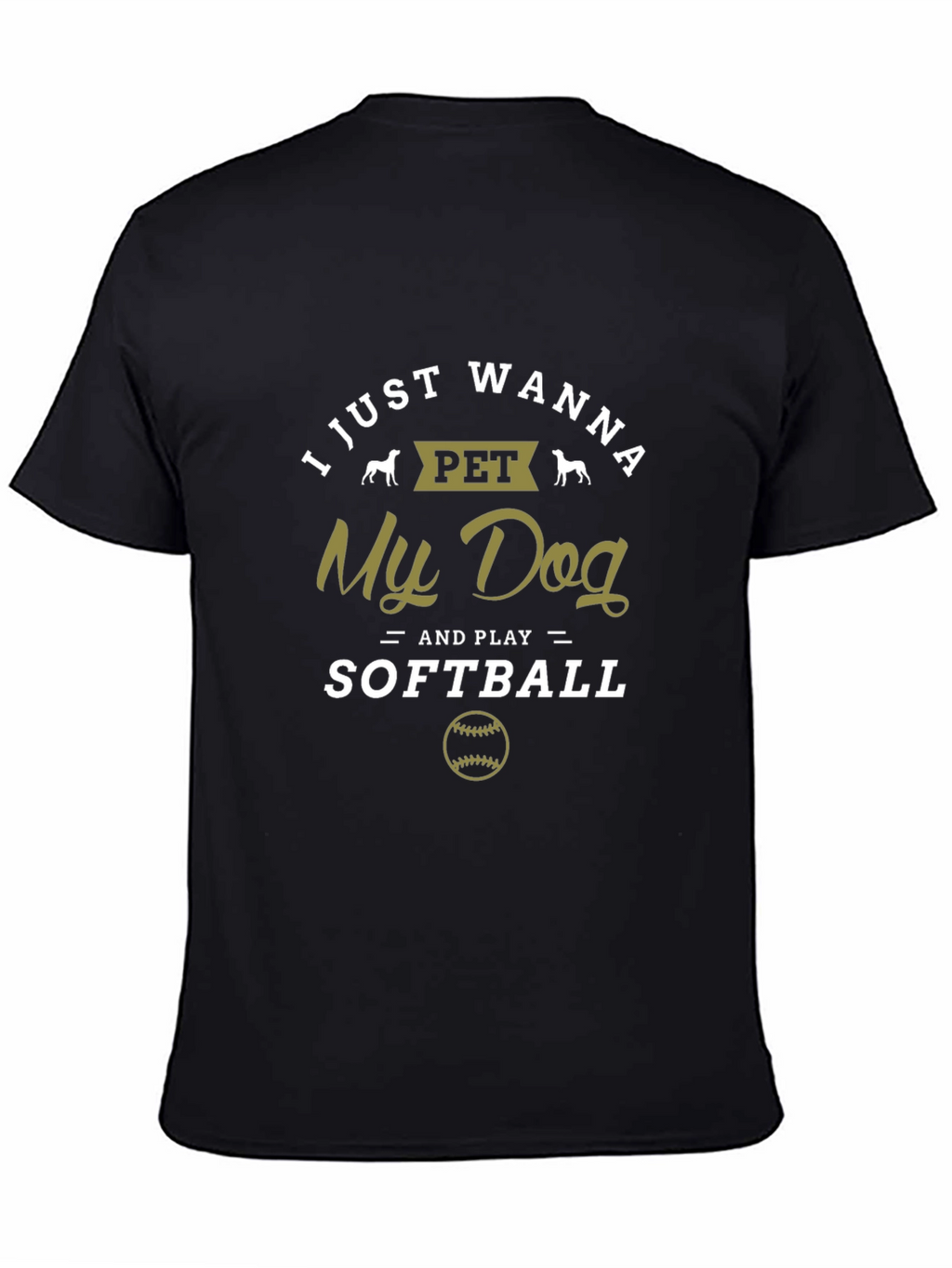 Dog and Softball Graphic Tee
