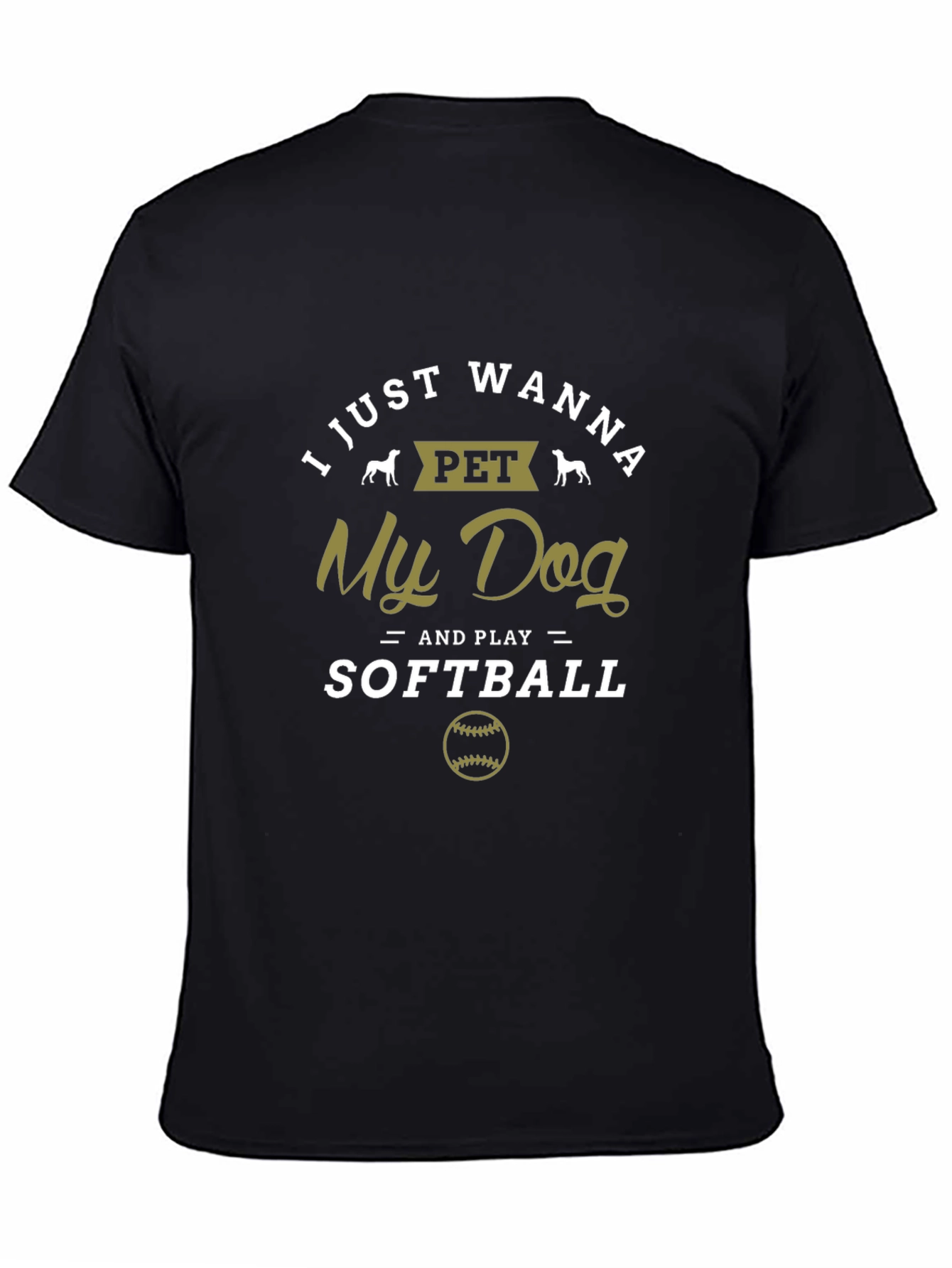 Dog and Softball Graphic Tee