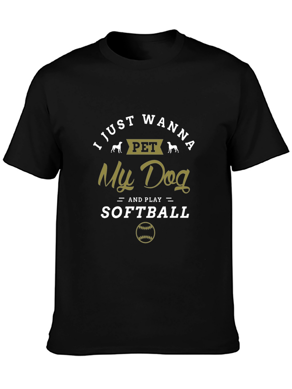 Dog and Softball Graphic Tee