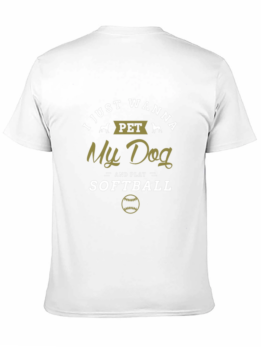 Dog and Softball Graphic Tee