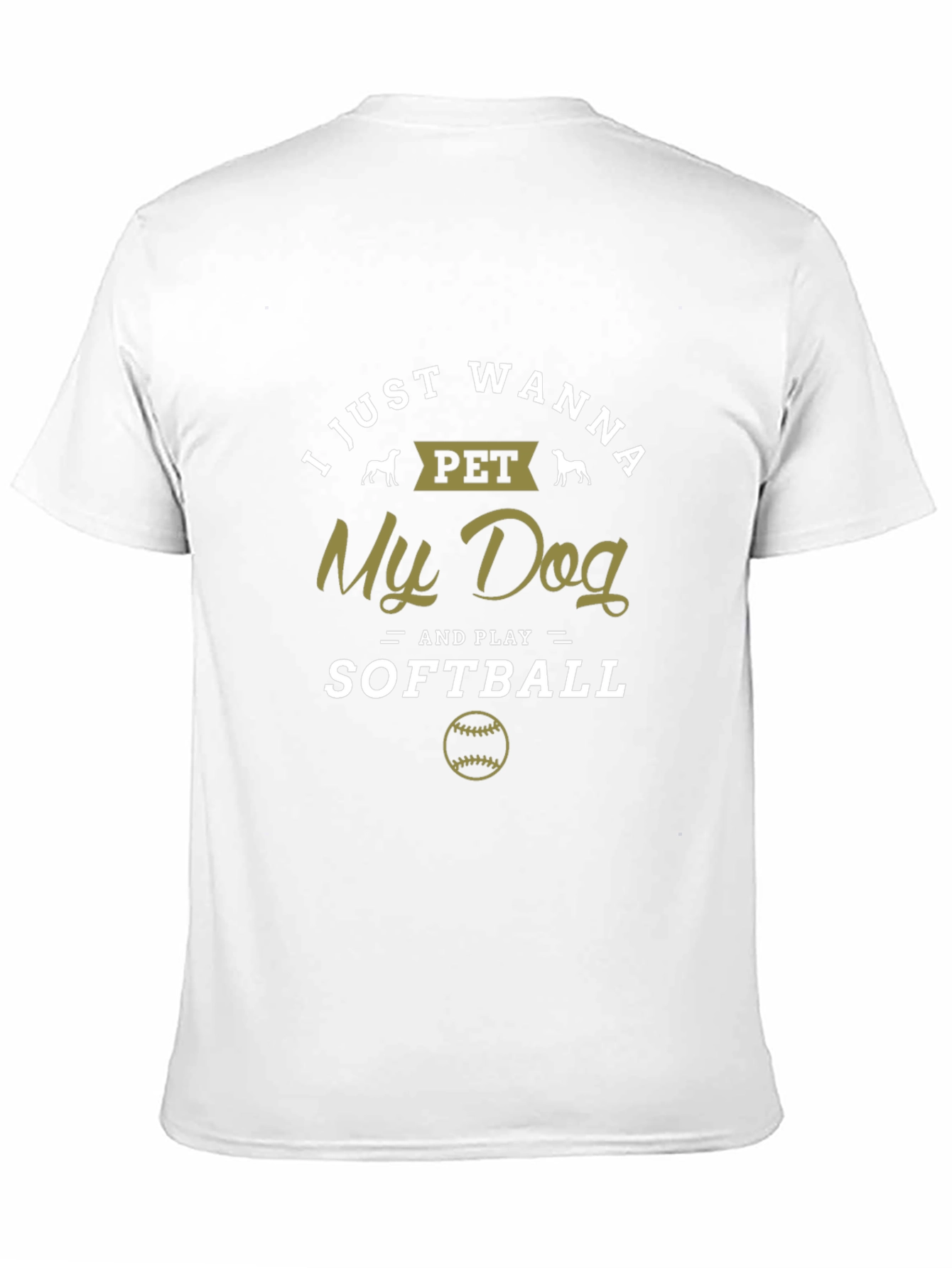 Dog and Softball Graphic Tee
