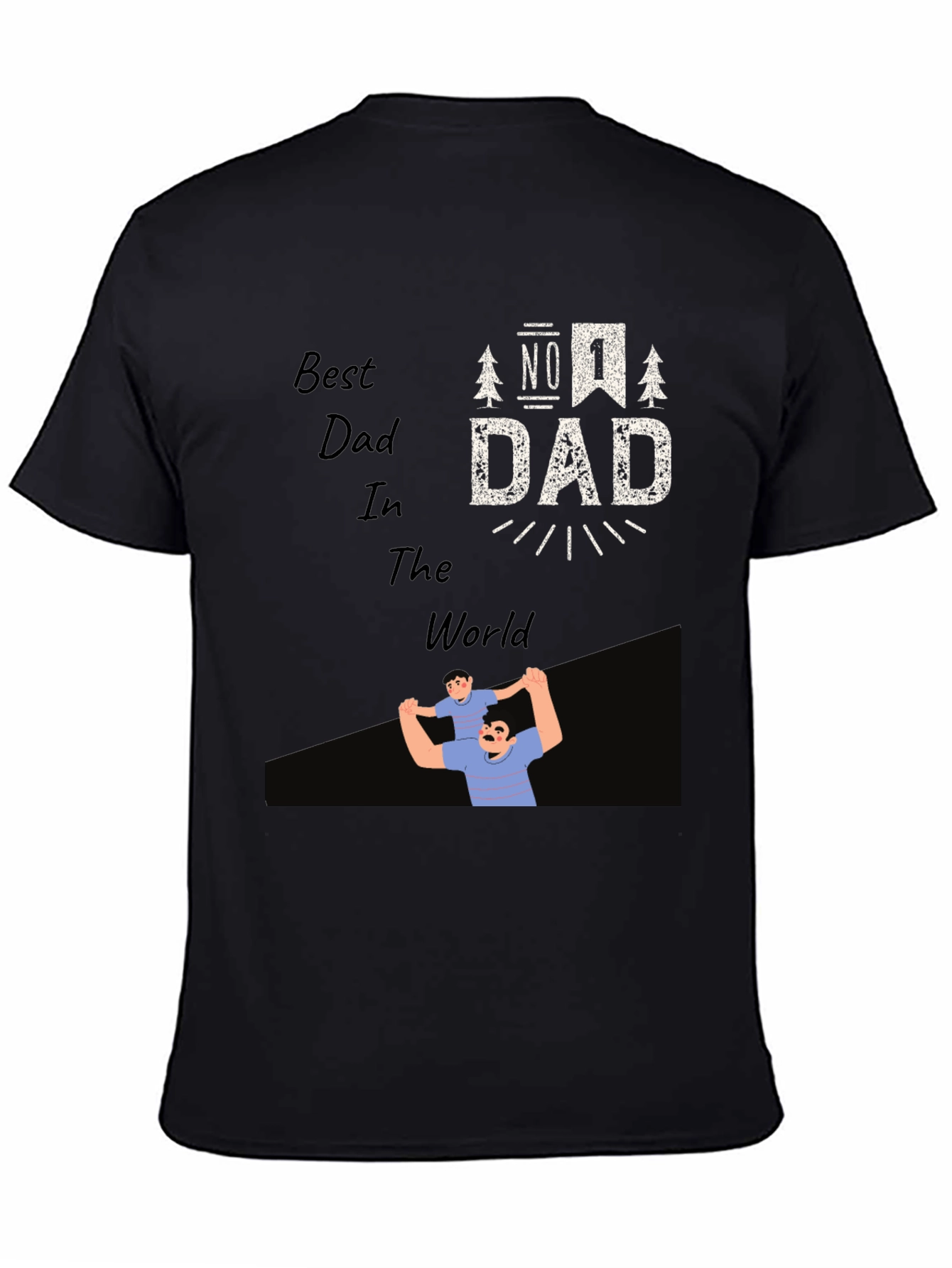 Best Dad In The World Black T-Shirt