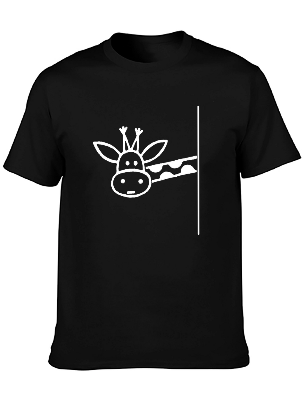 Giraffe Peekaboo Black T-Shirt