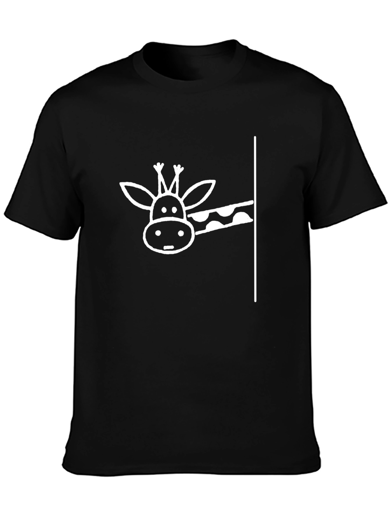Giraffe Peekaboo Black T-Shirt