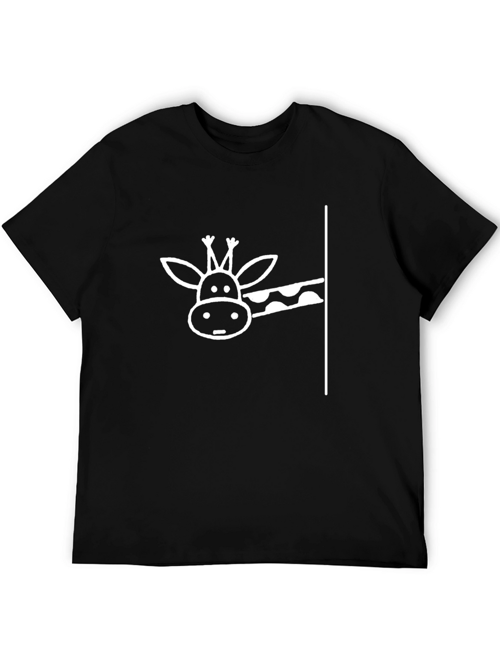 Giraffe Peekaboo Black T-Shirt