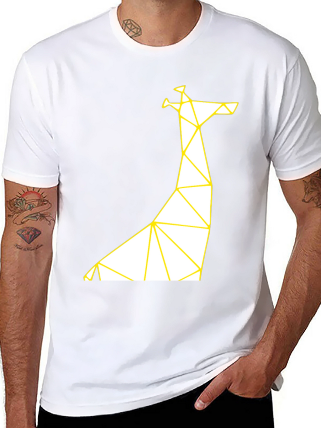 Geometric Giraffe T-Shirt - Modern Graphic Tee