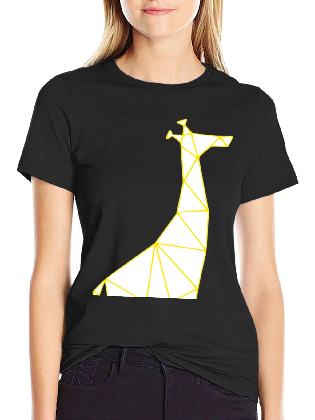 Geometric Giraffe T-Shirt - Modern Graphic Tee