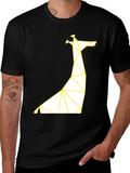 Geometric Giraffe T-Shirt - Modern Graphic Tee